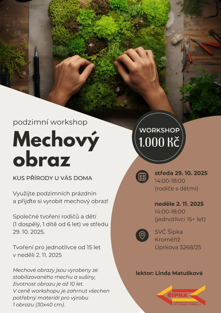 Podzimní workshop - Mechový obraz jednotlivci