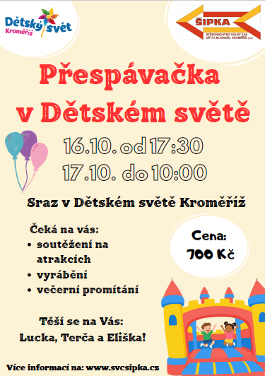 Přespávačka v dětském světě