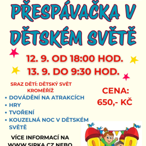 Přespávačka v Dětském světě