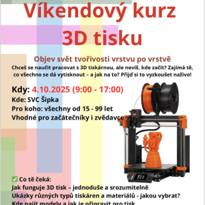 Víkendový kurz 3D tisku