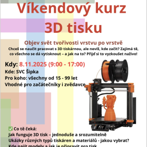 Víkendový kurz 3D tisku