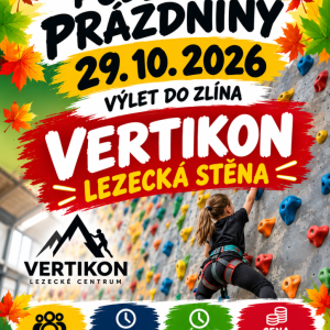 Podzimní prázdniny - lezecká stěna Vertikon